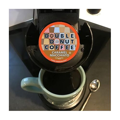  Caramel Macchiato Coffee - Caramel Coffee in Single Serve Coffee Pods for the Keurig K Cups Coffee Brewers, From Double Donut, 80 Cups