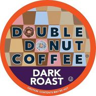 Double Donut Dark Roast Coffee Pods, Extra Bold Blend Coffee, Single Serve Coffee For Keurig K Cups Machines, Dark Roast Coffee in Recyclable Pods, 80 Count