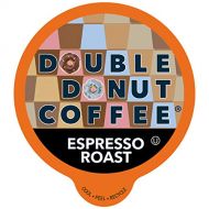 Double Donut Coffee Double Donut Dark Roast Coffee Pods, Espresso Roast, Strong Coffee in Recyclable Single Serve Coffee Pods for Keurig Coffee Maker, 80 Count