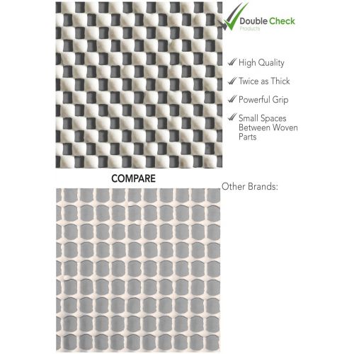  DoubleCheck Products Non Slip Rug Pad Size 8 X 10 For Hard Surface Floors Extra Strong Grip Thick Padding And