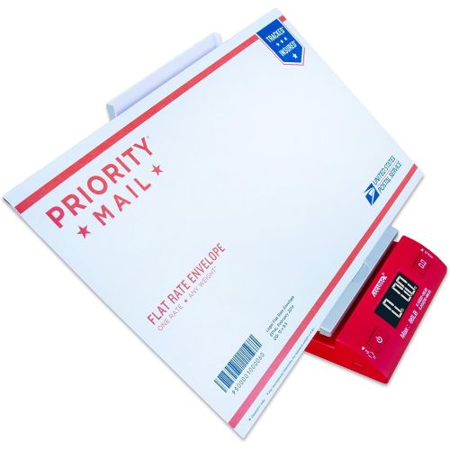  [아마존베스트]DoubleFly Accuteck DreamRed 86 Lbs Digital Postal Scale Shipping Scale Postage with USB&AC Adapter, Limited Edition