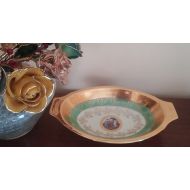 /DoublePedalVintage Vintage Open Oval Vegetable Dish Bowl 24K Gold Hand Decorated Le Mieux China