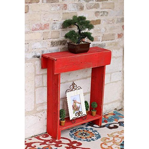  Doug and Cristy Designs Red Skinny Wall Table