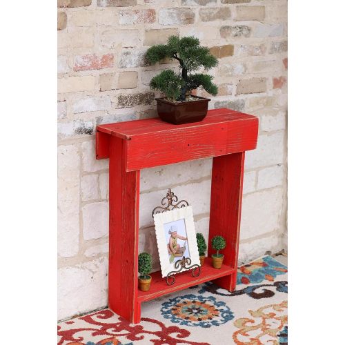  Doug and Cristy Designs Red Skinny Wall Table