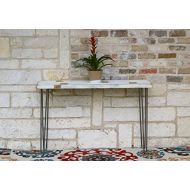 Doug and Cristy Designs White Farmhouse Industrial 46 Inch Console Table