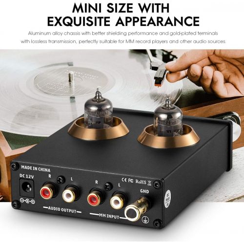  Douk Audio T3 PRO MM Phono Stage Preamp Mini Stereo Vacuum Tube Preamplifier