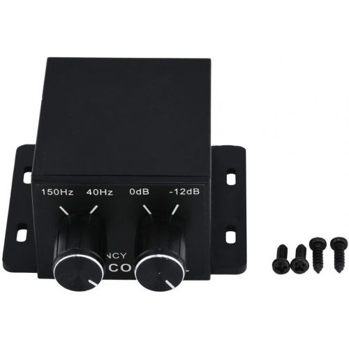  [아마존베스트]Douk Audio Nobsound Auto Car Amplifier Audio Subwoofer Bass Control Knob Sub Gain Equalizer Regulator Frequency Controller RCA Line Level Adjust