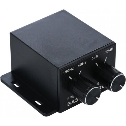  [아마존베스트]Douk Audio Nobsound Auto Car Amplifier Audio Subwoofer Bass Control Knob Sub Gain Equalizer Regulator Frequency Controller RCA Line Level Adjust