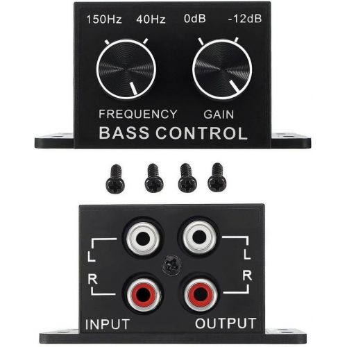 [아마존베스트]Douk Audio Nobsound Auto Car Amplifier Audio Subwoofer Bass Control Knob Sub Gain Equalizer Regulator Frequency Controller RCA Line Level Adjust