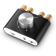 [아마존베스트]Douk Audio Nobsound Mini Bluetooth Power Amplifier; Stereo Hi-Fi Digital Amp 2.0 Channel 50W×2 with AUX/USB/Bluetooth Input; Wireless Audio Receiver; PC Sound Card with Power Supply (Black)