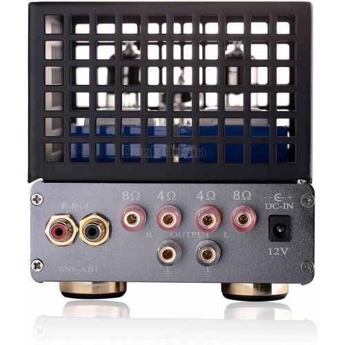  Douk Audio Nobsound Mini 20-Watt 6N6+6N2 Vacuum Tube Amplifier SEPP Class AB Desktop Stereo Power Amp for HiFi Home Audio Sound System (DJ418)