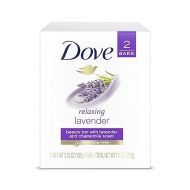 Dove Purely Pampering Beauty Bar for Softer Skin Relaxing Lavender More Moisturizing Than Bar Soap 3.75 oz 2 Bars
