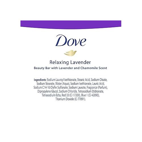  Dove Purely Pampering Beauty Bar for Softer Skin Relaxing Lavender More Moisturizing Than Bar Soap 3.75 oz 2 Bars