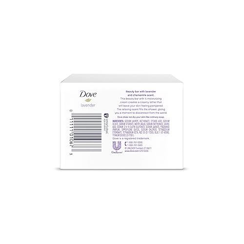  Dove Purely Pampering Beauty Bar for Softer Skin Relaxing Lavender More Moisturizing Than Bar Soap 3.75 oz 2 Bars