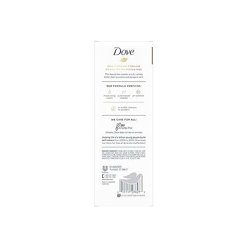  Dove Beauty Bar Skin Cleanser for Gentle Soft Skin Care Shea Butter & Beauty Bar Gentle Skin Cleanser For Softer and Smoother Skin Rejuvenating More Moisturizing Than Bar Soap, 3.75 Ounce (Pack of 6)