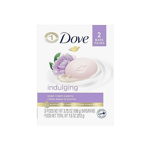  Dove Beauty Bar Gentle Skin Cleanser Pink 6 Bars Moisturizing & Beauty Bar Gentle Skin Cleanser Moisturizing for Gentle Soft Skin Care Indulging Sweet Cream More Moisturizing Than Bar Soap