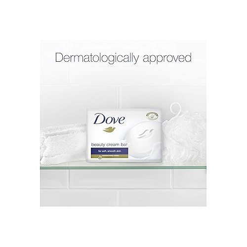  Dove Beauty Cream Bar White Soap, 4 Bars - 3.52 Oz / 100g x Pack of 6 ( Total 24 Bars)