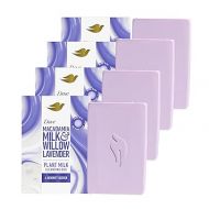 Dove Plant Milk Cleansing Bar Soap Macadamia Milk & Willow Lavender Serenity Seeker 4 Count for Moisturized Skin Gentle Cleanser, No Sulfate Cleansers or Parabens, 98% Biodegradable Formula 5 oz