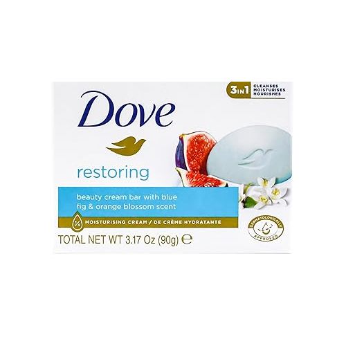  Dove, Beauty Bar Soap Variety Pack of 14, Go Fresh, Shea Butter, Coconut Milk, White, Pampering, Restoring, Exfoliating - 90g (7 Scents, 2 of Each)