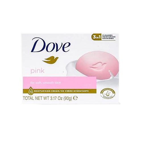  Dove, Beauty Bar Soap Variety Pack of 14, Go Fresh, Shea Butter, Coconut Milk, White, Pampering, Restoring, Exfoliating - 90g (7 Scents, 2 of Each)