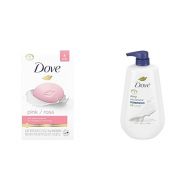 Dove Beauty Bar Gentle Skin Cleanser Pink 6 Bars Moisturizing for Soft Care More Than Soap 3.75 oz & Body Wash with Pump Deep Moisture For Dry Skin Moisturizing Skin Cleanser 30.6 oz