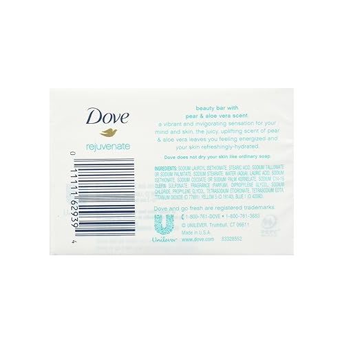  Dove Go Fresh Beauty Bar, Pear and Aloe Vera, 4 Count