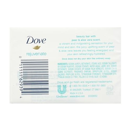  Dove Go Fresh Beauty Bar, Pear and Aloe Vera, 4 Count
