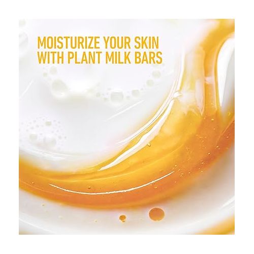  Dove Plant Milk Cleansing Bar Soap Turmeric Milk & Lemon Drop Glow Booster 4 Count for Moisturized Skin Gentle Cleanser, No Sulfate Cleansers or Parabens, 98% Biodegradable Formula 5 oz