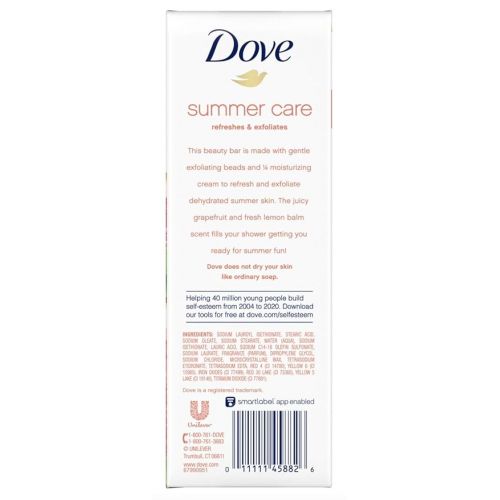  Dove Summer Care Limited Edition 6 bath bars Exfoliates for a natural glow