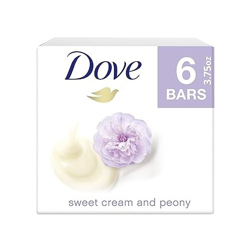  Dove Purely Pampering Beauty Bar for Softer Skin Sweet Cream & Peony More Moisturizing Than Bar Soap 3.75 oz 6 Bars