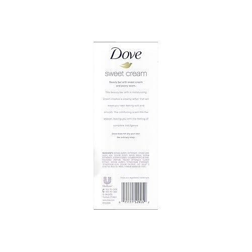  Dove Purely Pampering Beauty Bar for Softer Skin Sweet Cream & Peony More Moisturizing Than Bar Soap 3.75 oz 6 Bars