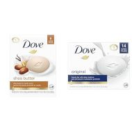 Dove Beauty Bar Skin Cleanser for Gentle Soft Skin Care Shea Butter More Moisturizing & Beauty Bar Cleanser for Gentle Soft Skin Care Original Made With 1/4 Moisturizing Cream 3.75 oz