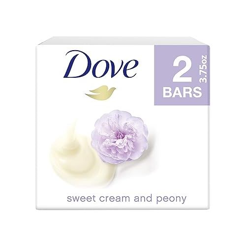  Dove Beauty Bar Gentle Skin Cleanser Moisturizing for Gentle Soft Skin Care Indulging Sweet Cream More Moisturizing Than Bar Soap, 3.75 Ounce (Pack of 2)