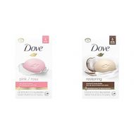 Dove Beauty Bar Gentle Skin Cleanser Pink 6 Bars Moisturizing for Soft Care More Than Soap 3.75 oz & Beauty Bar For Softer Skin Coconut Milk More Moisturizing Than Bar Soap, 3.75 Ounce - 6 Count