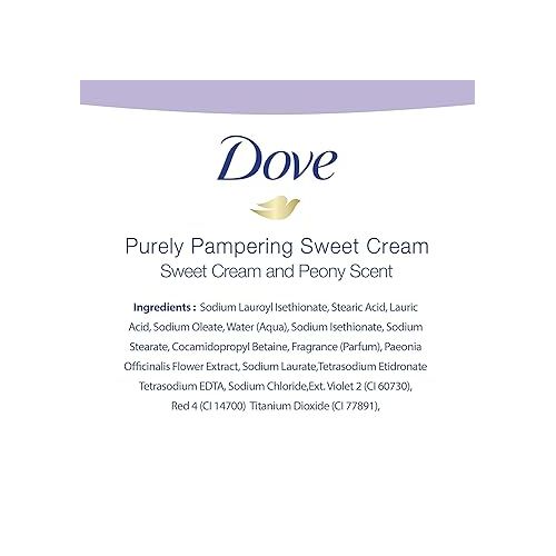  Dove Purely Pampering Beauty Bar, Sweet Cream & Peony, 4 oz bars, 6 ea (Pack of 4)