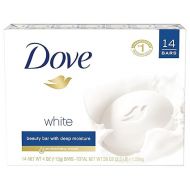 Dove Beauty Bar More Moisturizing than Bar Soap White Effectively Washes Away Bacteria, Nourishes Your Skin 3.75 oz 14 bars