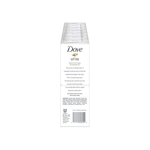  Dove Beauty Bar More Moisturizing than Bar Soap White Effectively Washes Away Bacteria, Nourishes Your Skin 3.75 oz 14 bars