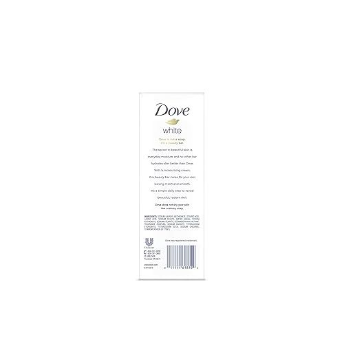  Dove Beauty Bar Gentle Cleanser for Softer and Smoother Skin with 1/4 Moisturizing Cream White More Moisturizing than Bar Soap, 3.75 oz, 14 Bars