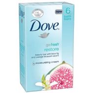 Dove Beauty Bar Soap Go Fresh Restore, Blue Fig & Orange Blossom - 6 Count x 3.5 Oz / 100g Each