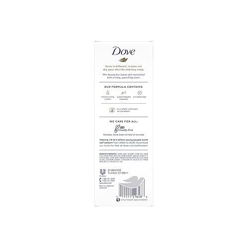  Dove Beauty Bar Gentle Skin Cleanser For Softer and Smoother Skin Rejuvenating More Moisturizing Than Bar Soap, 3.75 Ounce (Pack of 6)