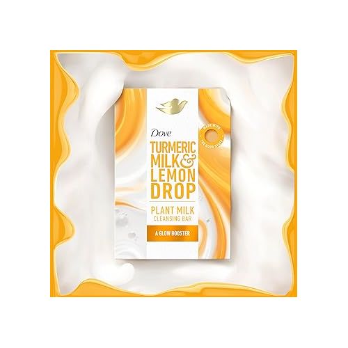  Dove Plant Milk Cleansing Bar Soap Variety Pack 4 for Moisturized Skin, with Gentle Cleansers, No Sulfate Cleansers or Parabens, 98% Biodegradable Formula, 5 oz