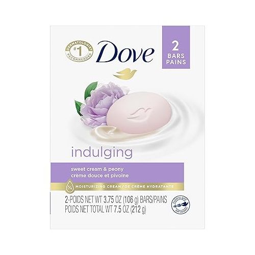  Dove Beauty Bar For Softer Skin Coconut Milk More Moisturizing Than Bar Soap, 3.75 Ounce - 6 Count & Beauty Bar Gentle Skin Cleanser Moisturizing for Gentle Soft Skin Care Indulging Sweet Cream