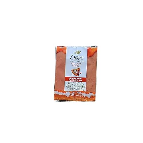  Dove Cinnamon Pumpkin Pie Beauty Bar Soap for Deep Nourishment Holiday Treats Limited Edition, 7.5 oz 2 Piece