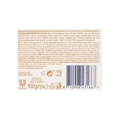  Dove Beauty Cream Bar With Moroccan Argan Oil, 3.5 Ounce / 100 Gram (Pack of 12 Bars)