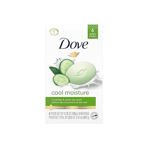  Dove Skin Care Beauty Bar For Softer Skin Cucumber And Green Tea 6 Bars More Moisturizing & Beauty Bar Skin Cleanser for Gentle Soft Skin Care Shea Butter More Moisturizing