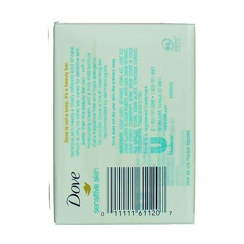  Dove Sensitive Skin Unscented Hypo-Allergenic Beauty Bar 4 oz, 2 ea (Pack of 8)