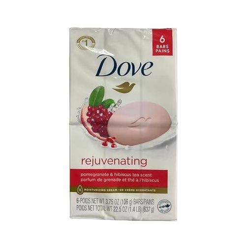  Dove Go Fresh Revive Beauty Bars, Pomegranate & Lemon Verbena, 4 oz bars, (Pack of 1 Bar)