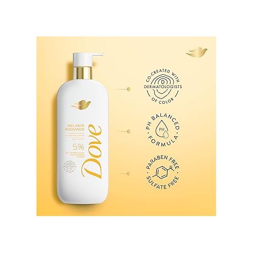  Dove Body Wash Melanin Radiance Nourishes for restored radiance 5% pro-ceramide serum with nourishing oil blend 18.5 oz