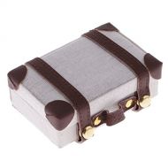 Dovewill 1/6 Scale Miniatures White Suitcase Luggage Cases for Dollhouse Decoration