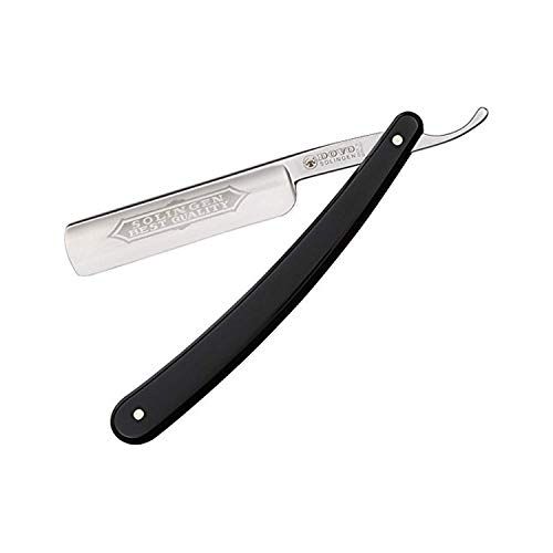  Dovo Full Hollow Carbon Steel 58 Straight Razor, Black